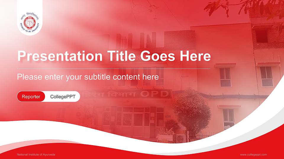 National Institute of Ayurveda Lecture Sharing and Networking Event PPT Template16:9 ratio PPT effect preview image