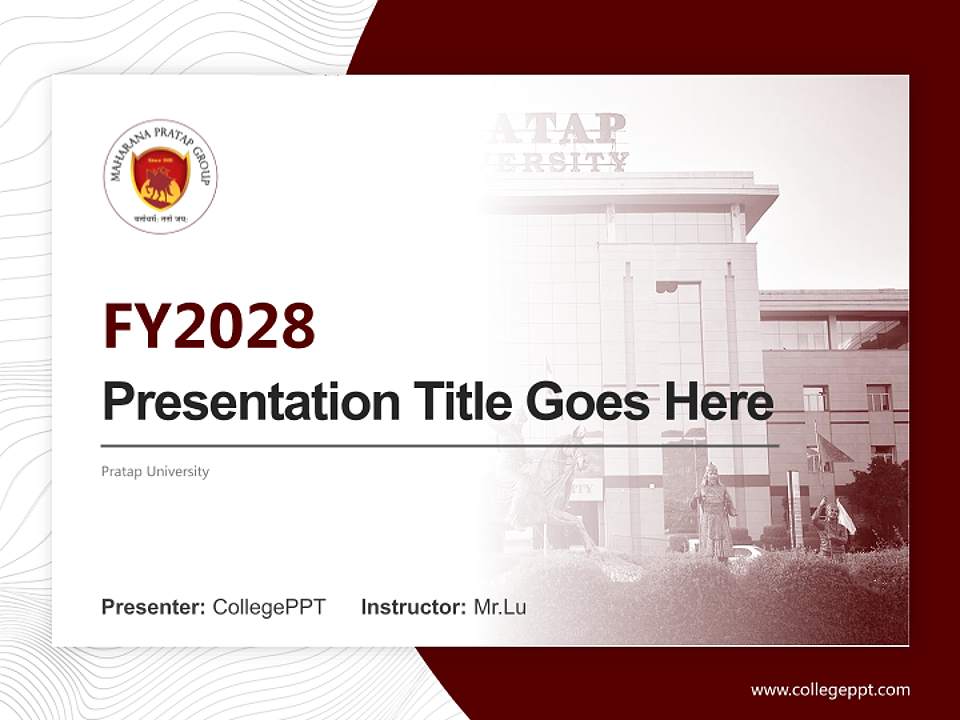 Pratap University Academic Presentation/Research Findings Report PPT Template4:3 ratio PPT effect preview image5