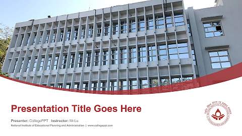 National Institute of Educational Planning and Administration Course/Courseware Creation PPT Template