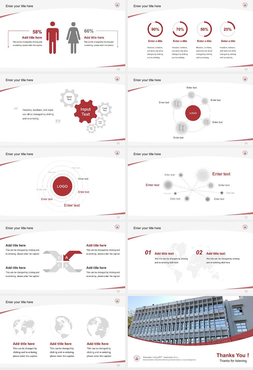 National Institute of Educational Planning and Administration Course/Courseware Creation PPT Template16:9 ratio PPT effect preview image4