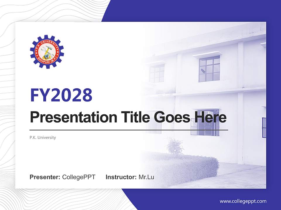 P.K. University Academic Presentation/Research Findings Report PPT Template4:3 ratio PPT effect preview image5