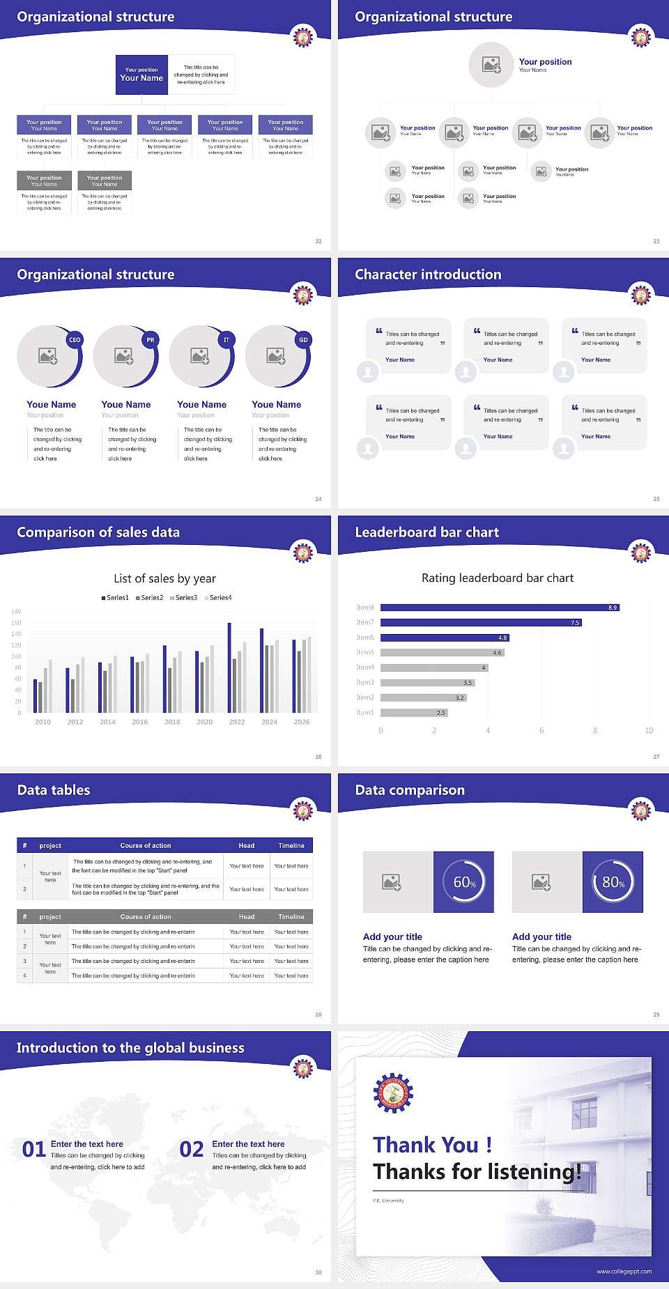 P.K. University Academic Presentation/Research Findings Report PPT Template4:3 ratio PPT effect preview image4