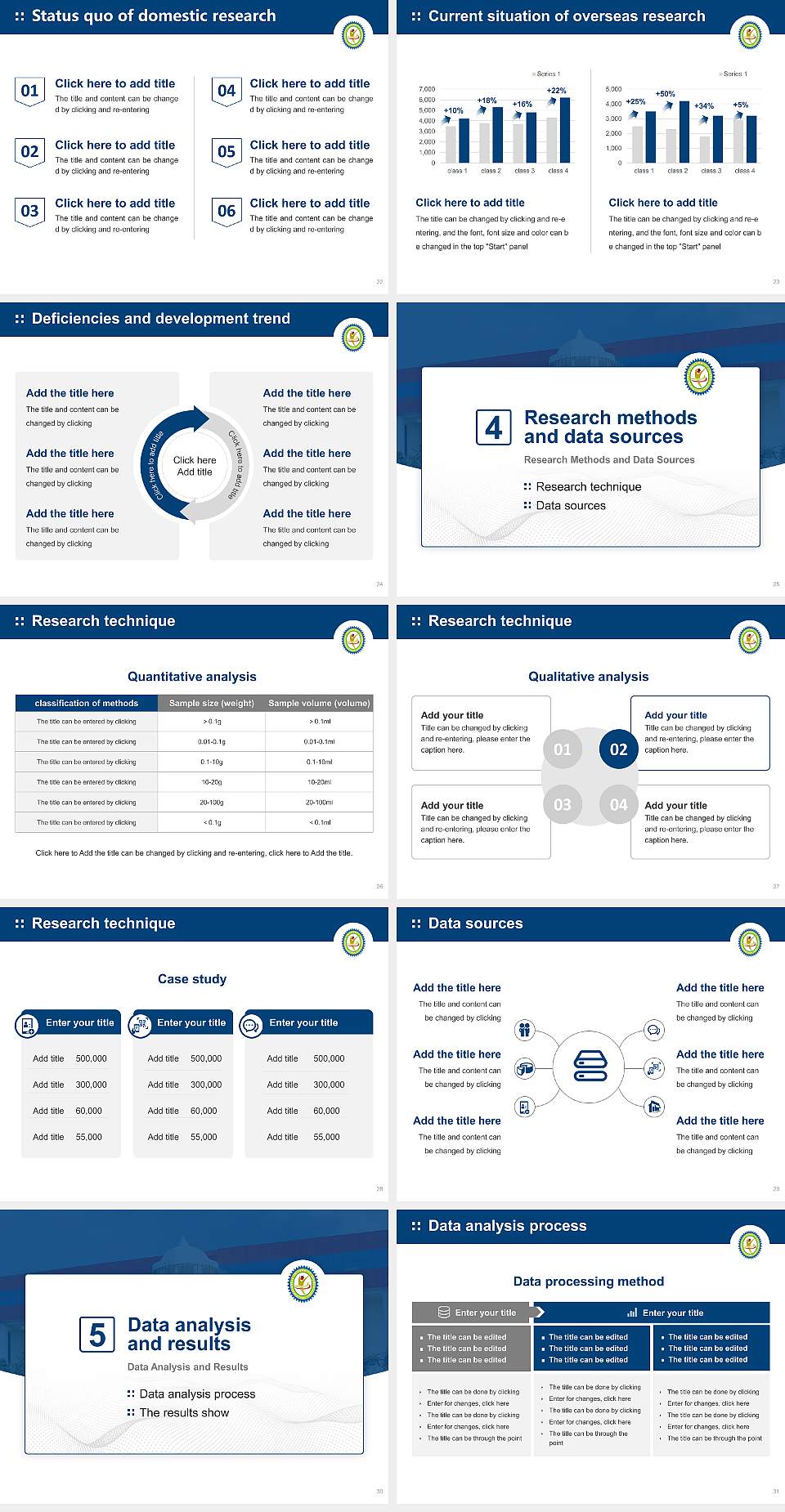 OPJS University Graduation Thesis Defense PPT Template4:3 ratio PPT effect preview image4