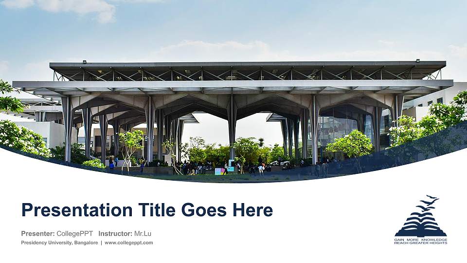 Presidency University, Bangalore Course/Courseware Creation PPT Template16:9 ratio PPT effect preview image