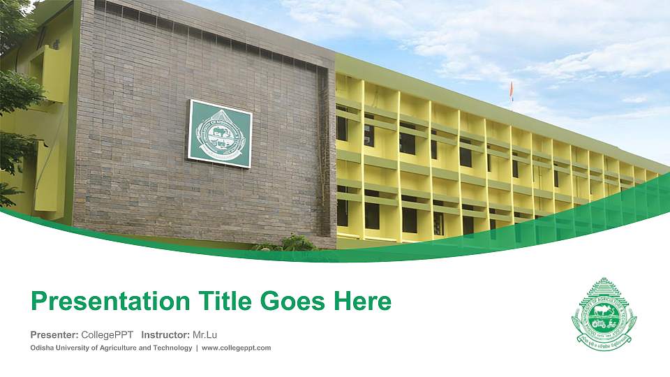 Odisha University of Agriculture and Technology Course/Courseware Creation PPT Template16:9 ratio PPT effect preview image