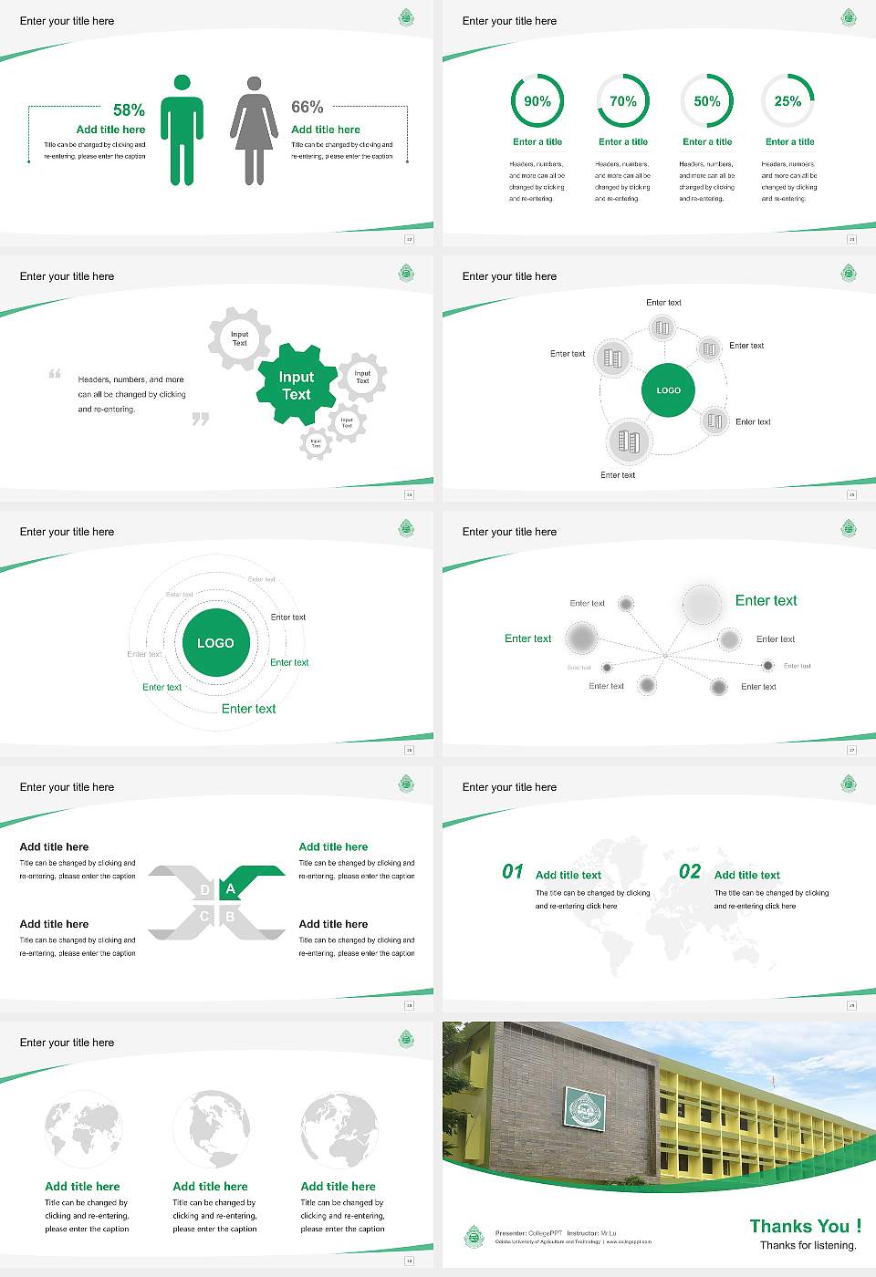 Odisha University of Agriculture and Technology Course/Courseware Creation PPT Template16:9 ratio PPT effect preview image4