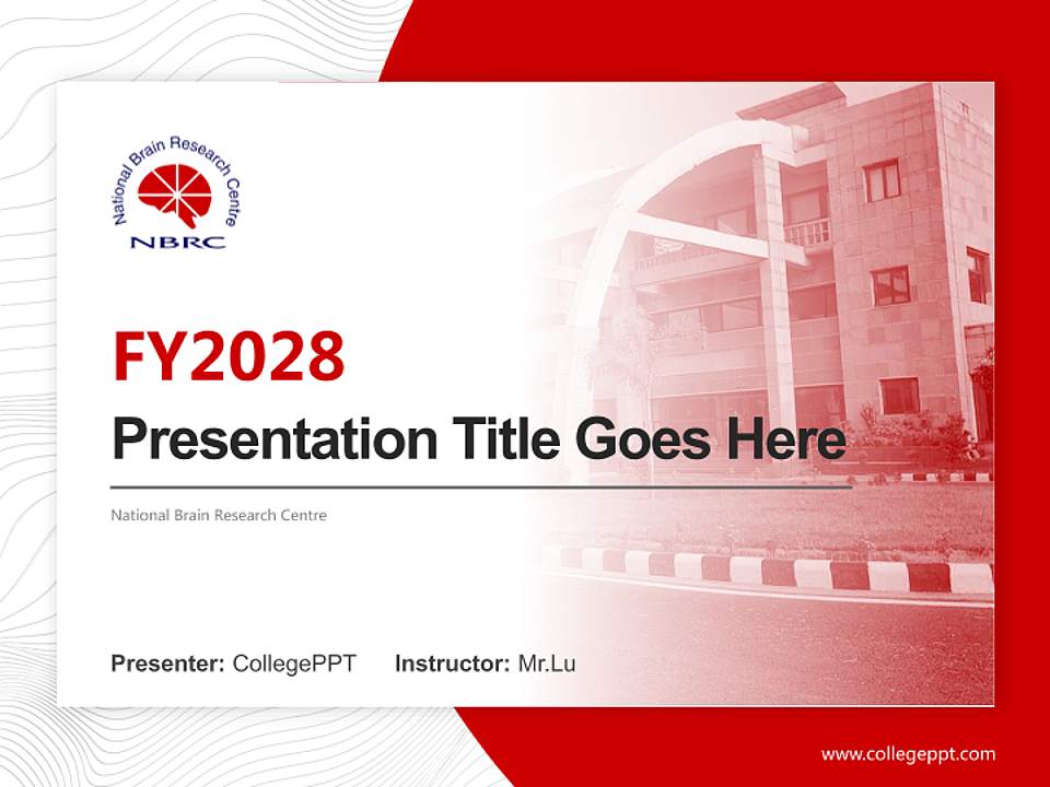 National Brain Research Centre Academic Presentation/Research Findings Report PPT Template4:3 ratio PPT effect preview image5