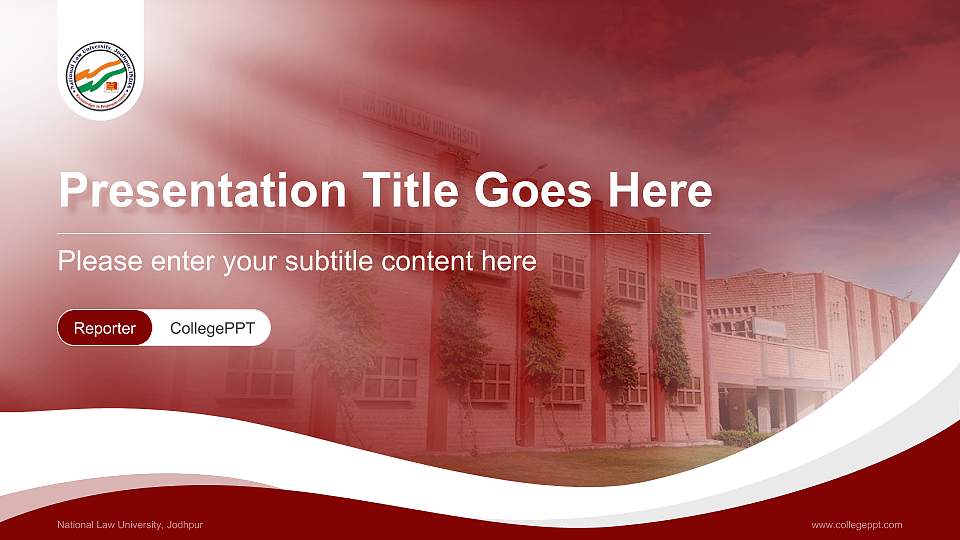 National Law University, Jodhpur Lecture Sharing and Networking Event PPT Template16:9 ratio PPT effect preview image