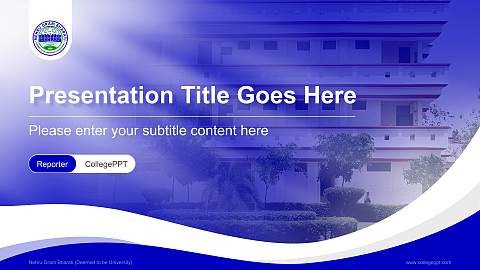 Nehru Gram Bharati (Deemed to be University) Lecture Sharing and Networking Event PPT Template