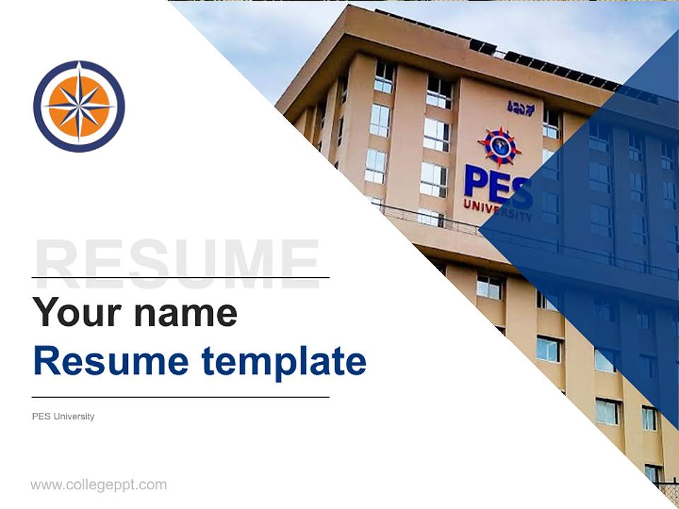 PES University Resume PPT Template4:3 ratio PPT effect preview image5