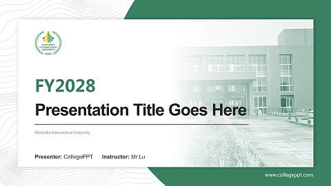 Plastindia International University Academic Presentation/Research Findings Report PPT Template