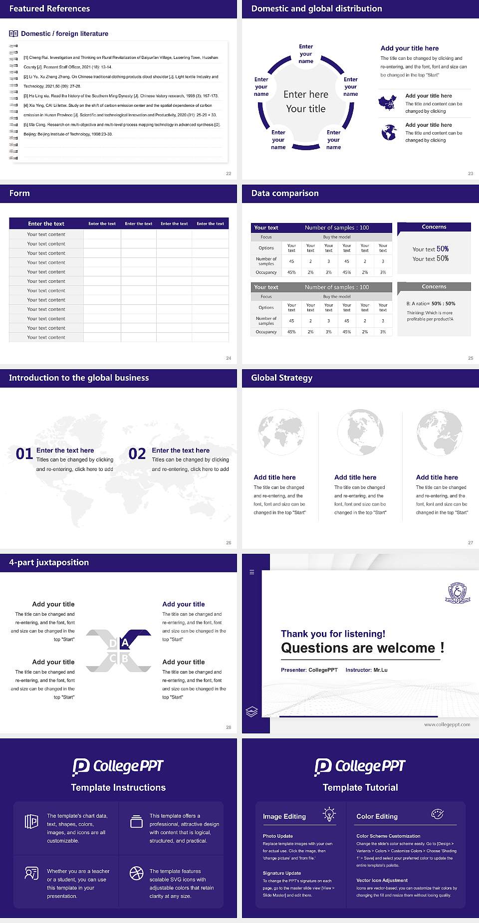 Osmania University Thesis Proposal/Graduation Defense PPT Template4:3 ratio PPT effect preview image4