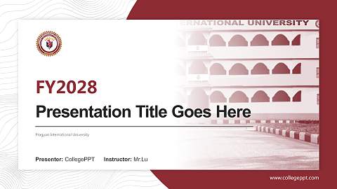 Pragyan International University Academic Presentation/Research Findings Report PPT Template