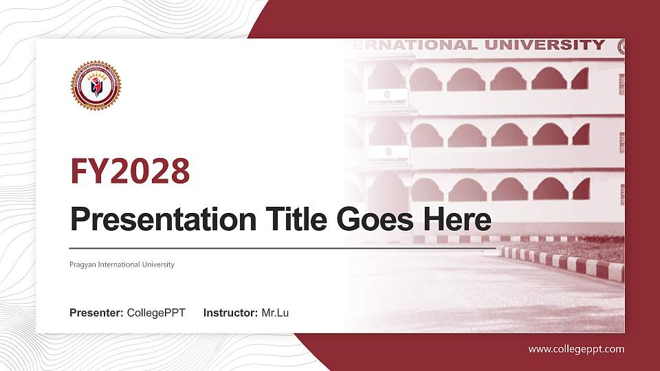 Pragyan International University Academic Presentation/Research Findings Report PPT Template16:9 ratio PPT effect preview image