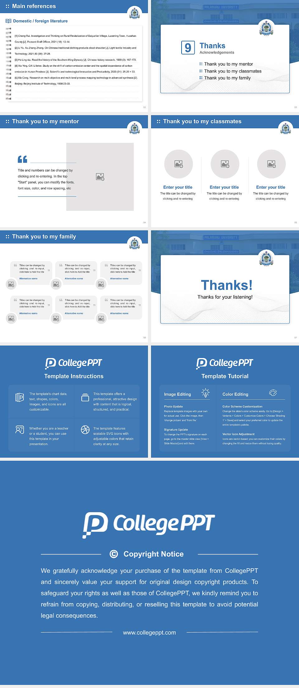 Palamuru University Graduation Thesis Defense PPT Template4:3 ratio PPT effect preview image7