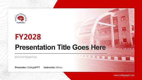 National Brain Research Centre Academic Presentation/Research Findings Report PPT Template