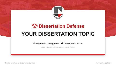 SVKM’s NMIMS（Shirpur Campus） Graduation Thesis Defense PPT Template