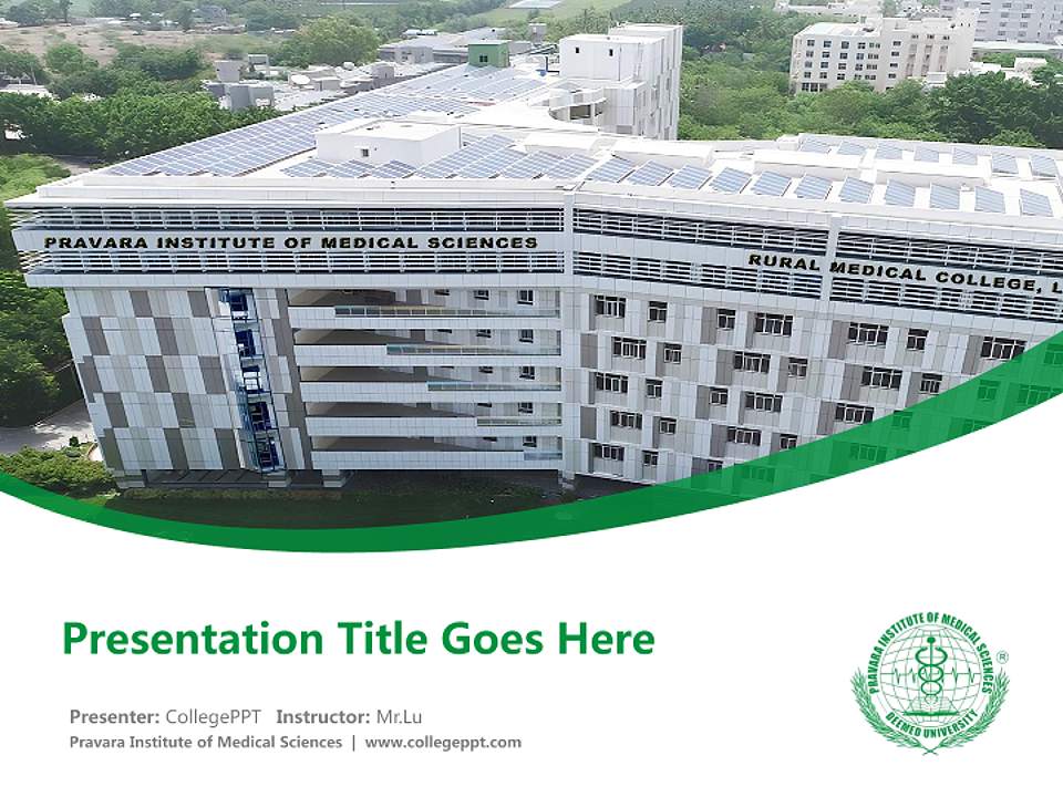 Pravara Institute of Medical Sciences Course/Courseware Creation PPT Template4:3 ratio PPT effect preview image5