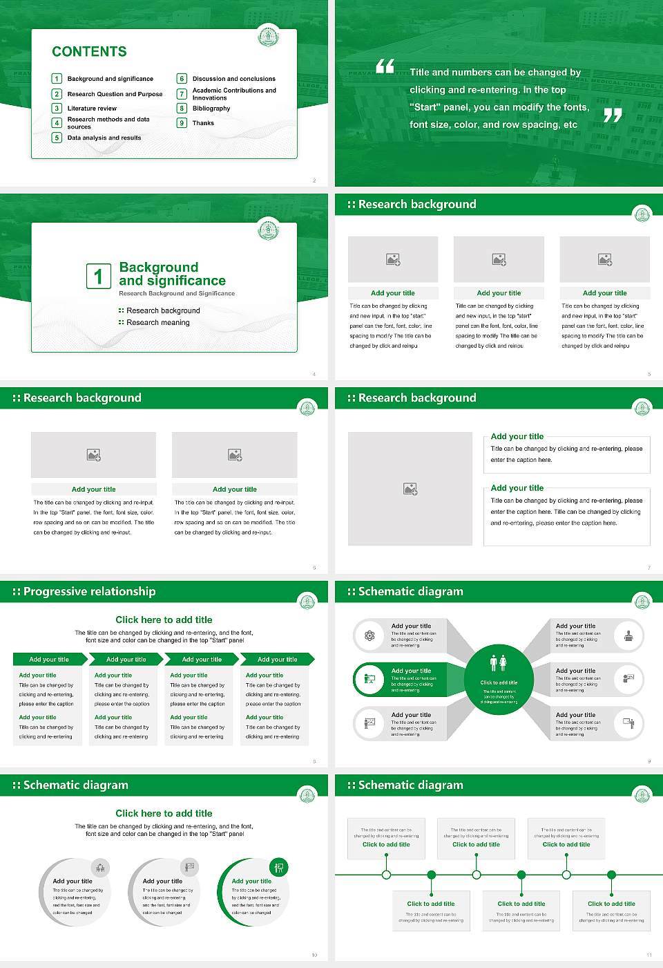 Pravara Institute of Medical Sciences Graduation Thesis Defense PPT Template16:9 ratio PPT effect preview image2