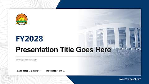 North Eastern Hill University Academic Presentation/Research Findings Report PPT Template