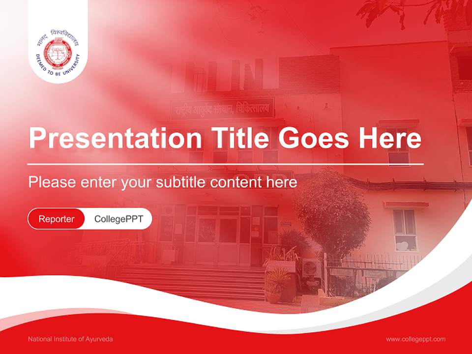 National Institute of Ayurveda Lecture Sharing and Networking Event PPT Template4:3 ratio PPT effect preview image4