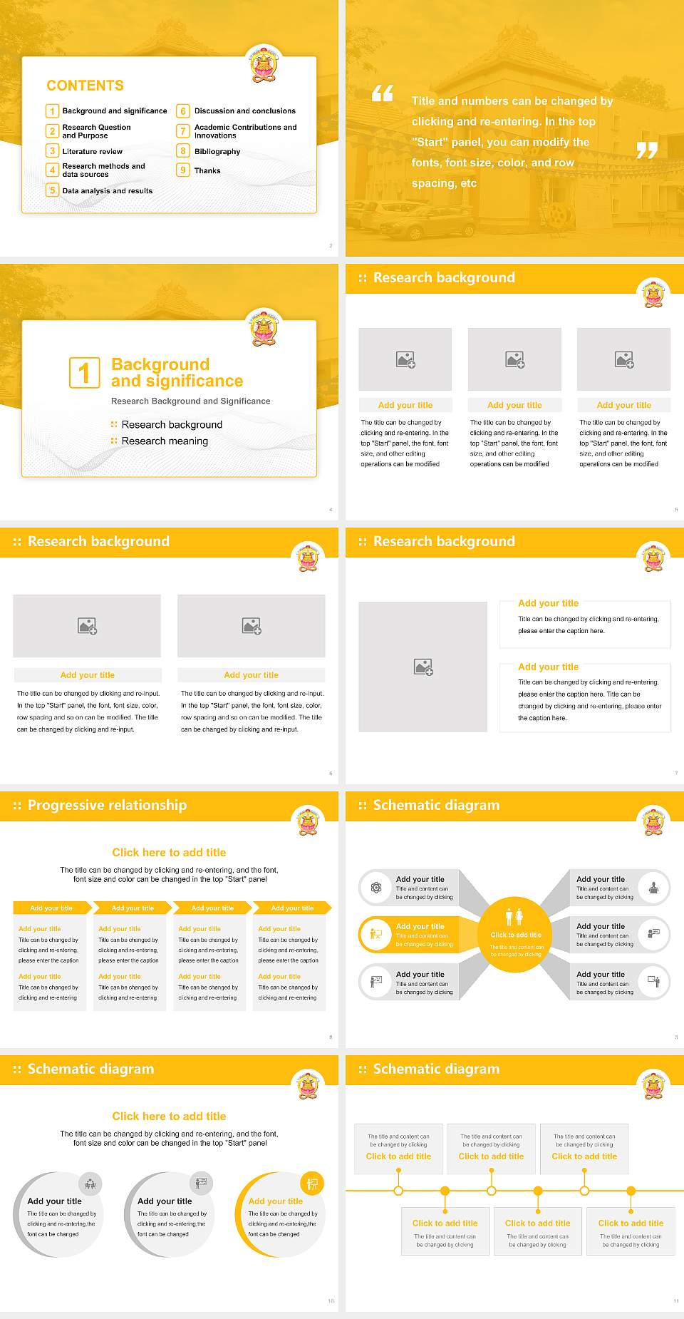 Potti Sreeramulu Telugu University Graduation Thesis Defense PPT Template4:3 ratio PPT effect preview image2
