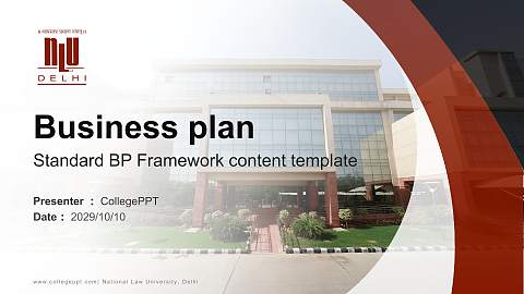 National Law University, Delhi Competition/Entrepreneurship Contest PPT Template
