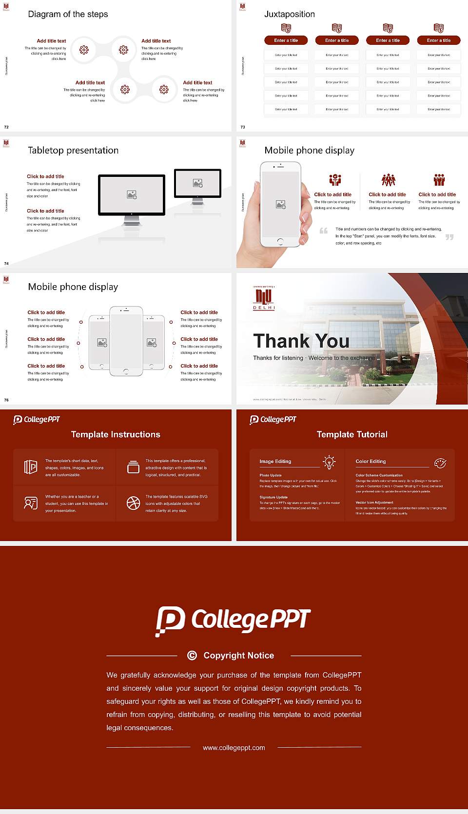 National Law University, Delhi Competition/Entrepreneurship Contest PPT Template16:9 ratio PPT effect preview image9