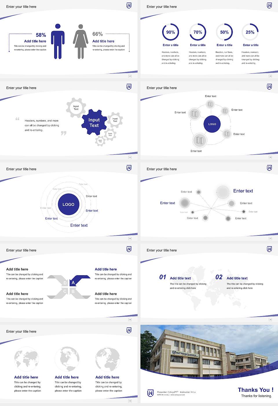 NITTE University Course/Courseware Creation PPT Template16:9 ratio PPT effect preview image4