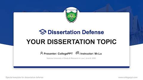 National University of Study & Research in Law Graduation Thesis Defense PPT Template