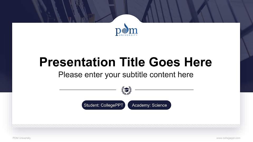 PDM University National Scholarship Defense PPT Template16:9 ratio PPT effect preview image
