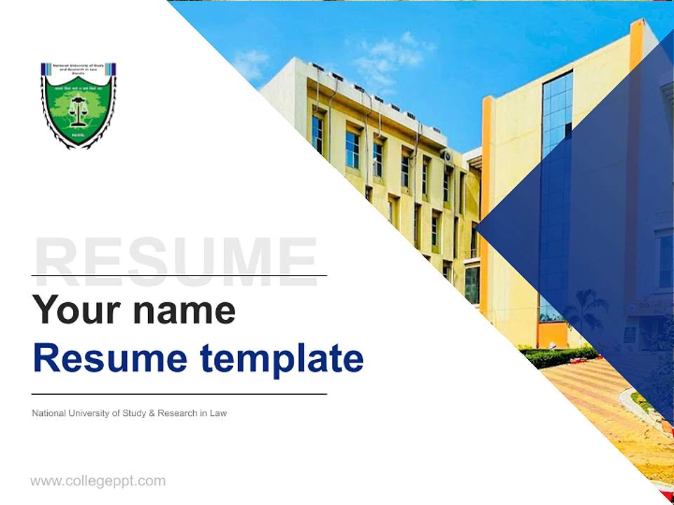 National University of Study & Research in Law Resume PPT Template4:3 ratio PPT effect preview image5