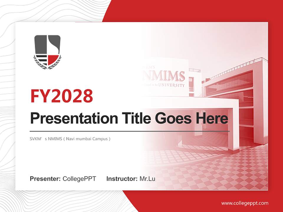 SVKM’s NMIMS（Navi mumbai Campus） Academic Presentation/Research Findings Report PPT Template4:3 ratio PPT effect preview image5