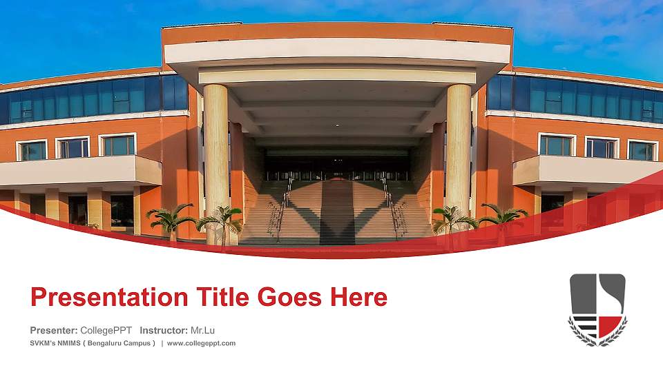 SVKM’s NMIMS（Bengaluru Campus） Course/Courseware Creation PPT Template16:9 ratio PPT effect preview image