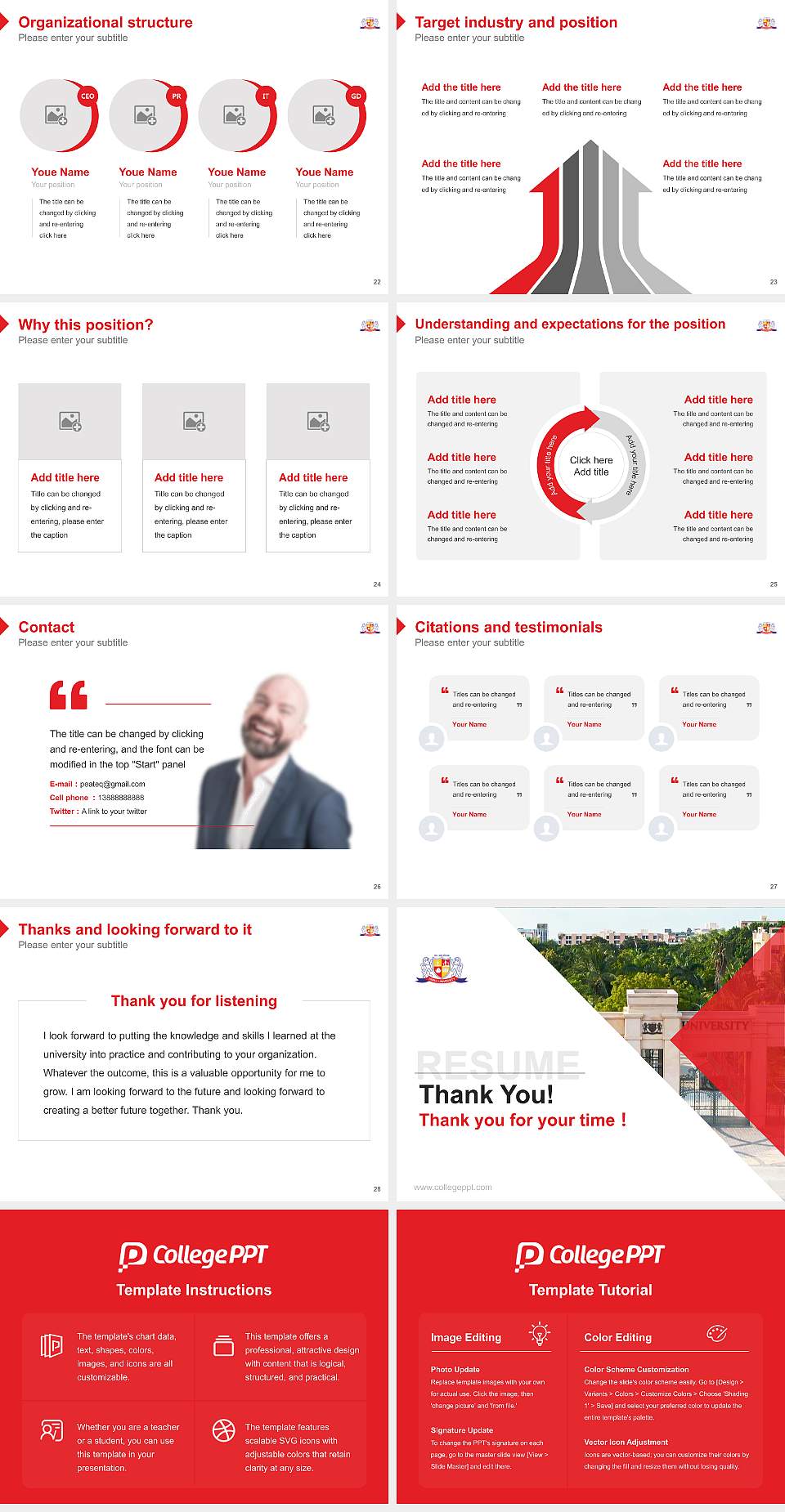 Parul University Resume PPT Template4:3 ratio PPT effect preview image4
