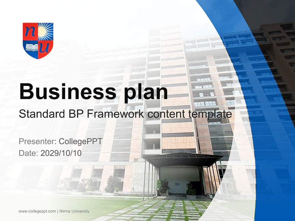 Nirma University Competition/Entrepreneurship Contest PPT Template4:3 ratio PPT effect preview image9