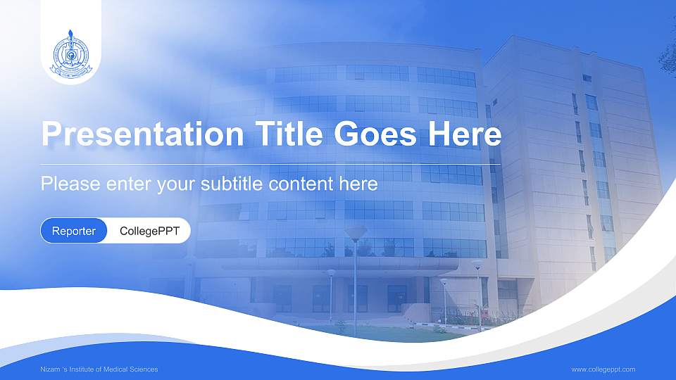 Nizam ‘s Institute of Medical Sciences Lecture Sharing and Networking Event PPT Template16:9 ratio PPT effect preview image