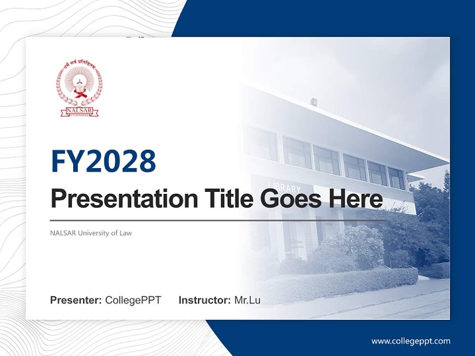 NALSAR University of Law Academic Presentation/Research Findings Report PPT Template4:3 ratio PPT effect preview image5