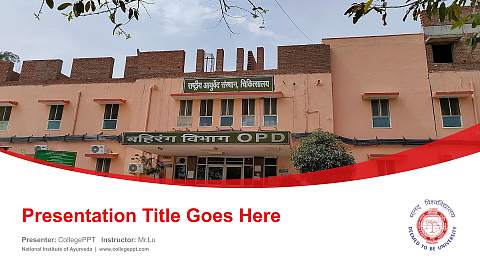 National Institute of Ayurveda Course/Courseware Creation PPT Template