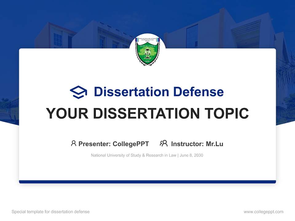 National University of Study & Research in Law Graduation Thesis Defense PPT Template4:3 ratio PPT effect preview image7