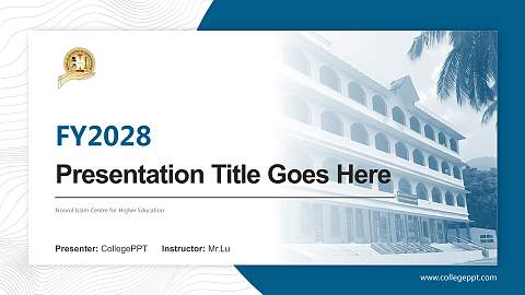 Noorul Islam Centre for Higher Education Academic Presentation/Research Findings Report PPT Template