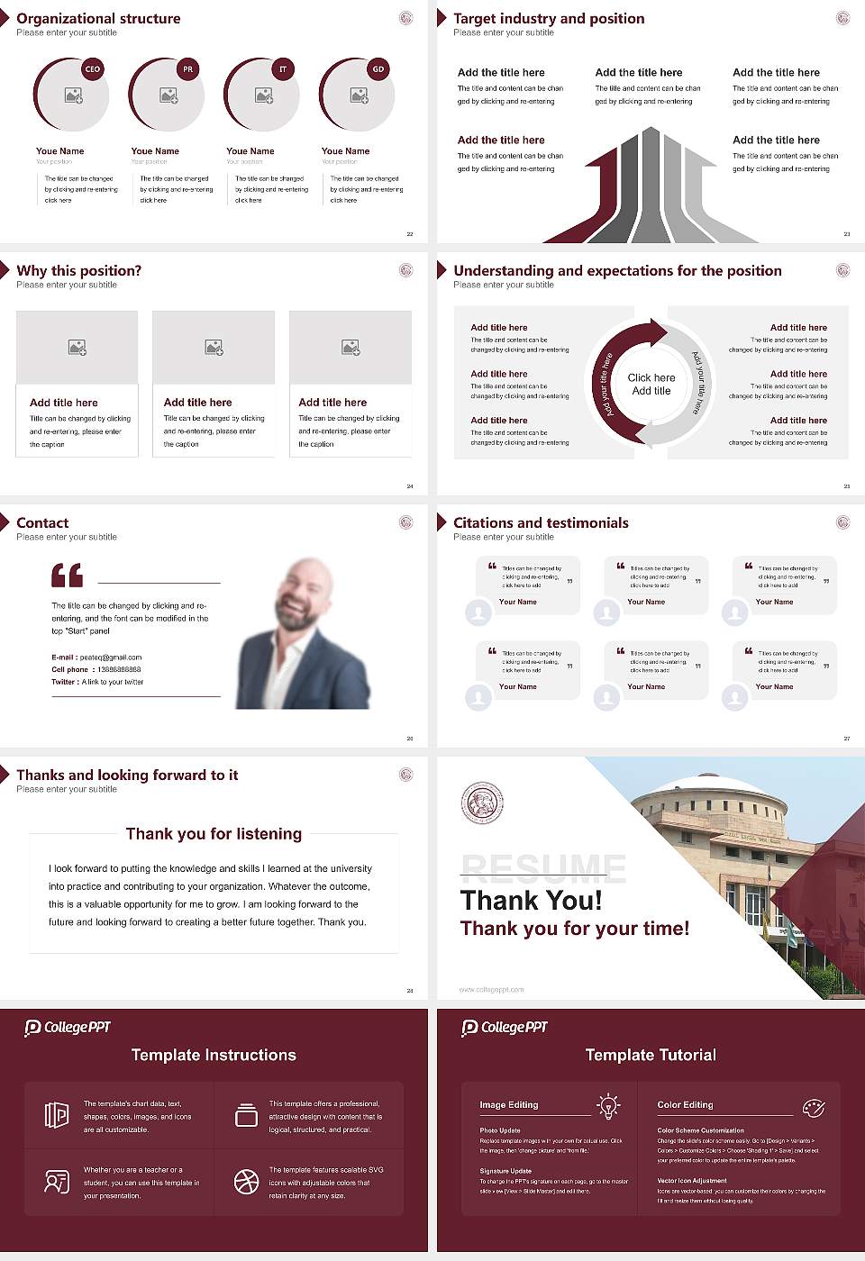 National Museum Institute of History of Art, Conservation and Museology Resume PPT Template16:9 ratio PPT effect preview image4