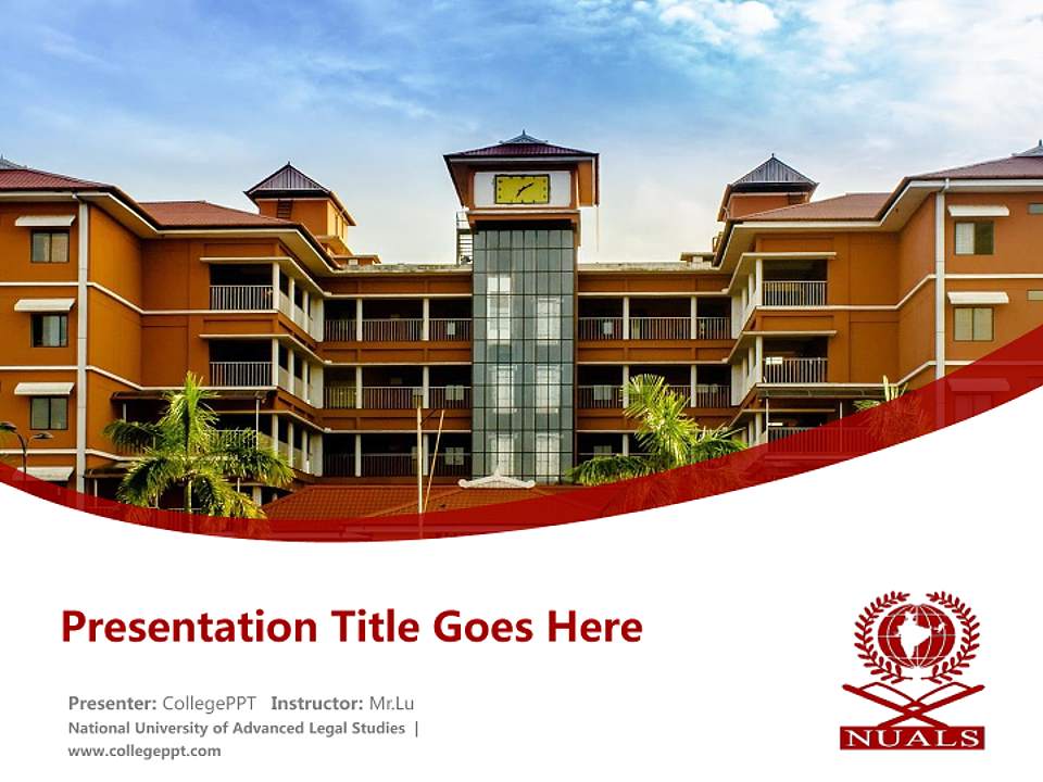 National University of Advanced Legal Studies Course/Courseware Creation PPT Template4:3 ratio PPT effect preview image5