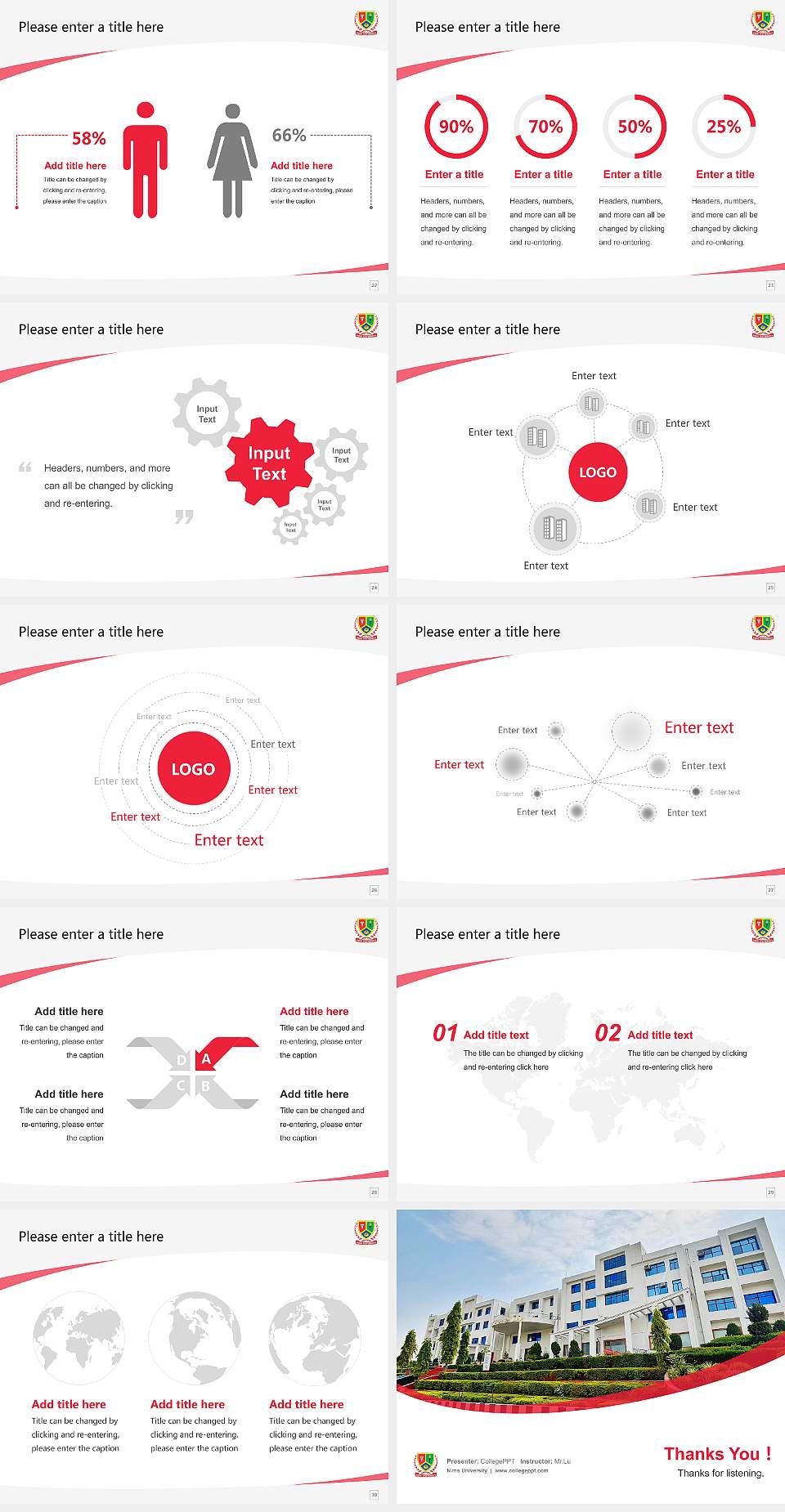 Nims University Course/Courseware Creation PPT Template4:3 ratio PPT effect preview image4