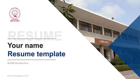 NALSAR University of Law Resume PPT Template