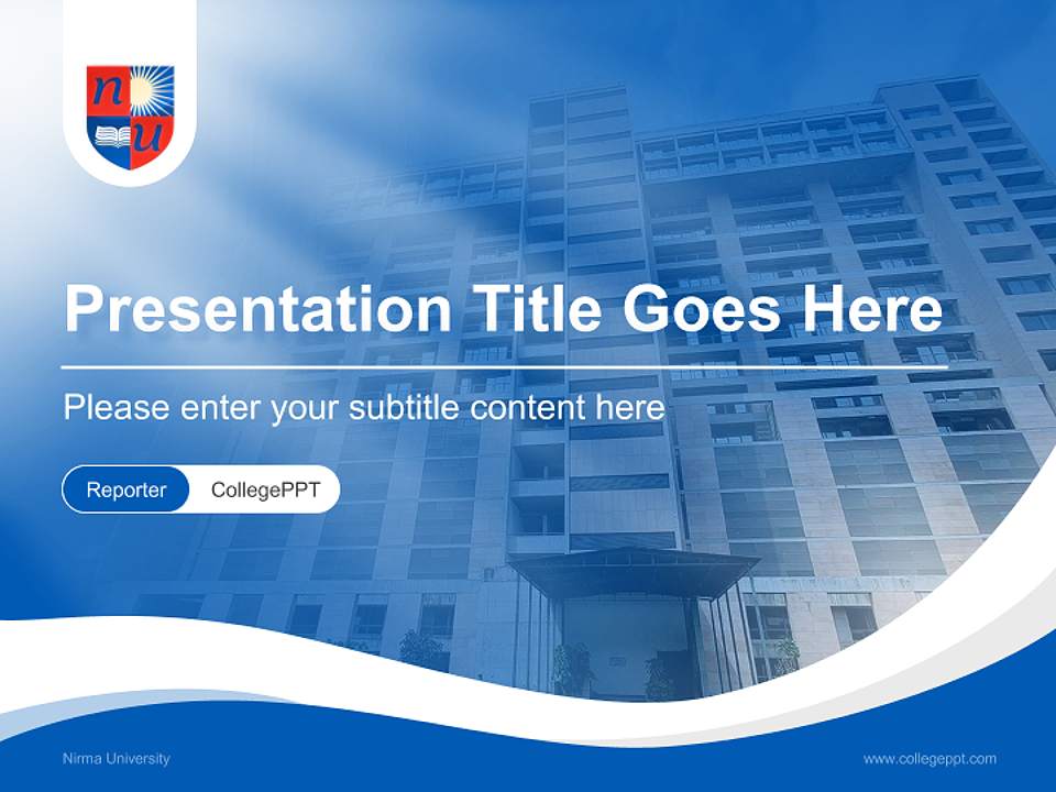 Nirma University Lecture Sharing and Networking Event PPT Template4:3 ratio PPT effect preview image4