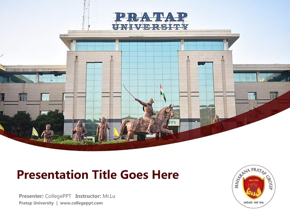 Pratap University Course/Courseware Creation PPT Template4:3 ratio PPT effect preview image5