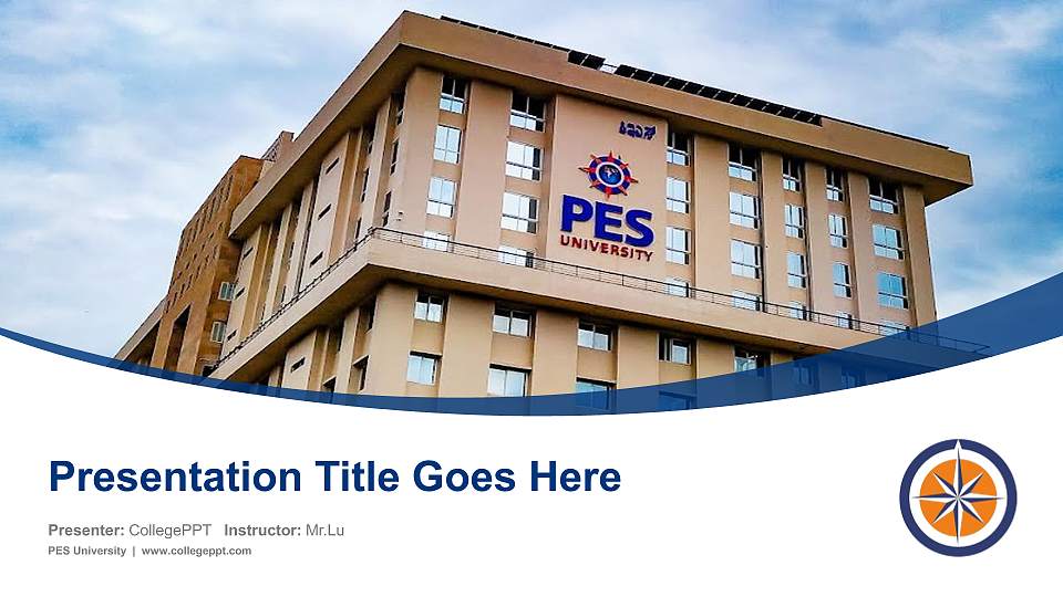 PES University Course/Courseware Creation PPT Template16:9 ratio PPT effect preview image