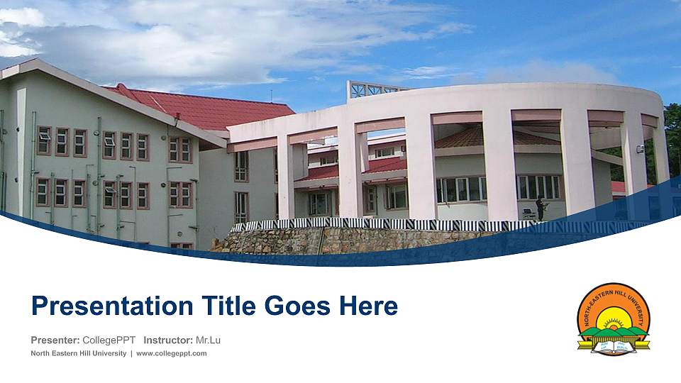 North Eastern Hill University Course/Courseware Creation PPT Template16:9 ratio PPT effect preview image