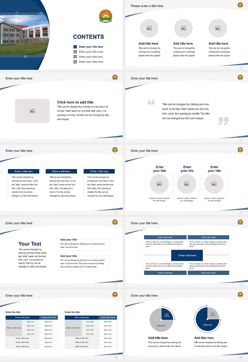 North Eastern Hill University Course/Courseware Creation PPT Template16:9 ratio PPT effect preview image2